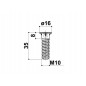 PPL Surub plastic 701510 de fixare picior plastic, M10